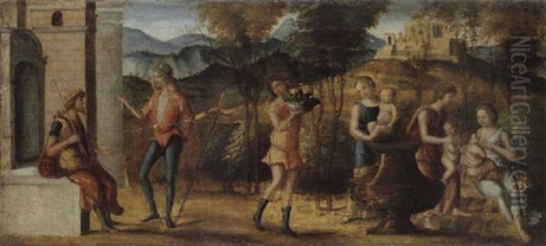 Szene Aus Der Romischen (?) Sage Oil Painting by Giovanni Battista Cima da Conegliano