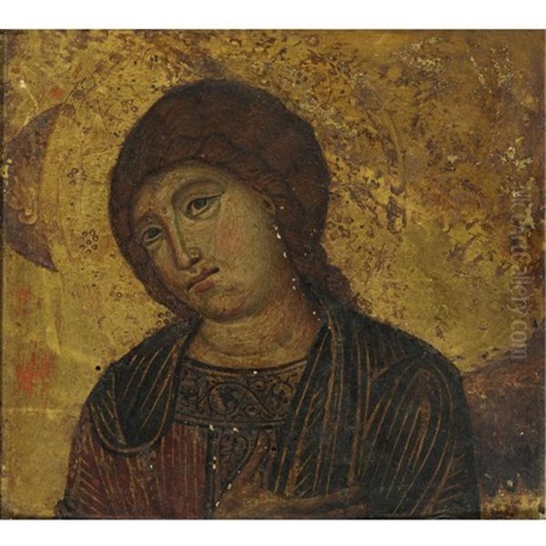 Head Of An Angel Oil Painting by  Cimabue (Giovanni Gualtieri)