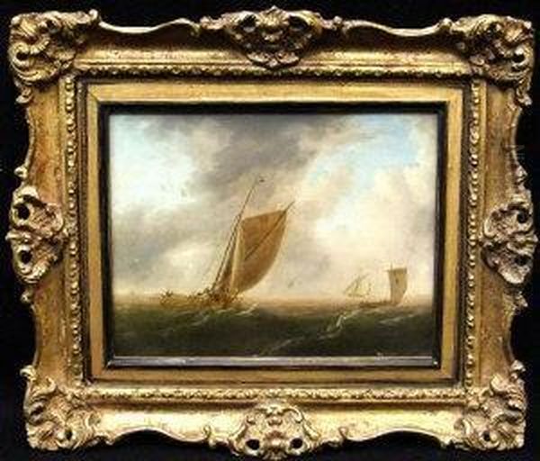 Shipping Off The Dutch Coast Oil Painting by William Anderson