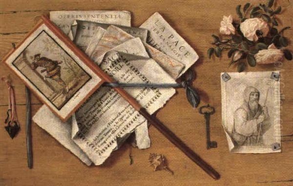 Trompe-l'oeil Oil Painting by Antonio Cioci