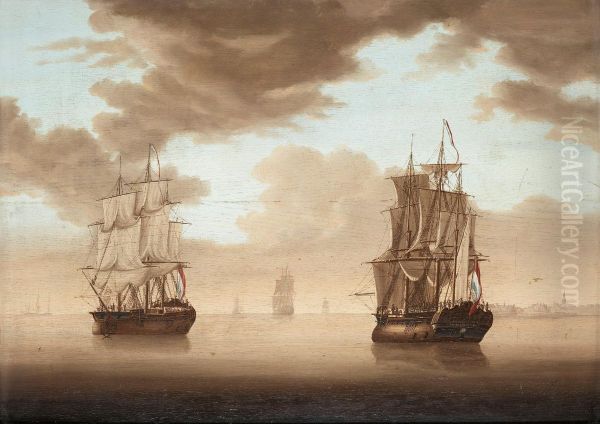 Ships Oil Painting by William Anderson