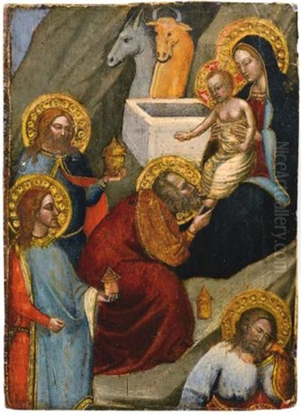 The Adoration Of The Magi (fragment) Oil Painting by Jacopo di Cione