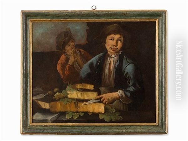 Cheese Salesman Oil Painting by Giacomo Francesco Cipper