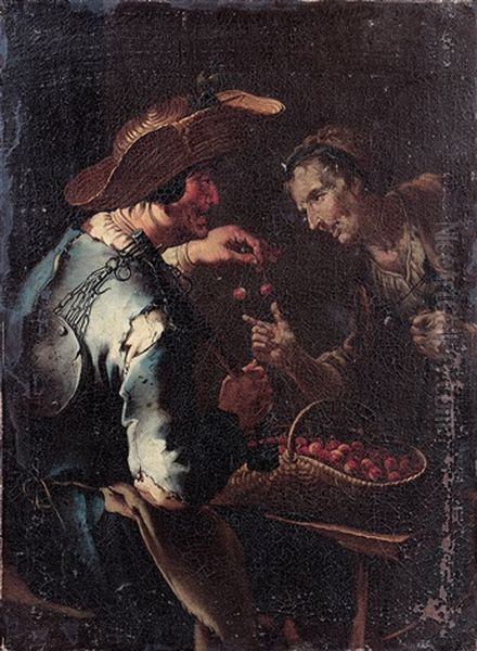 La Marchande De Cerises Oil Painting by Giacomo Francesco Cipper