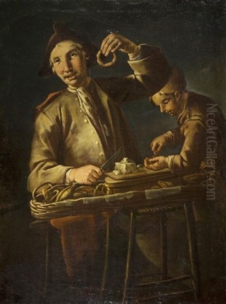 I Mangiatori Di Formaggio Oil Painting by Giacomo Francesco Cipper