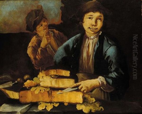 Venditore Di Formaggi Oil Painting by Giacomo Francesco Cipper