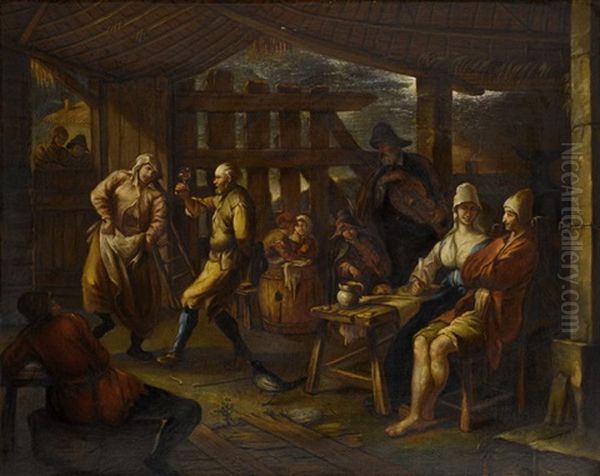 Concerto E Ballo In Osteria Oil Painting by Giacomo Francesco Cipper