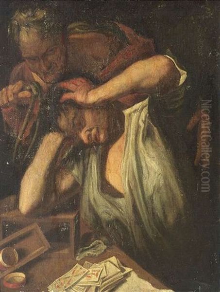 Der Verzweifelte Glucksspieler Oil Painting by Giacomo Francesco Cipper