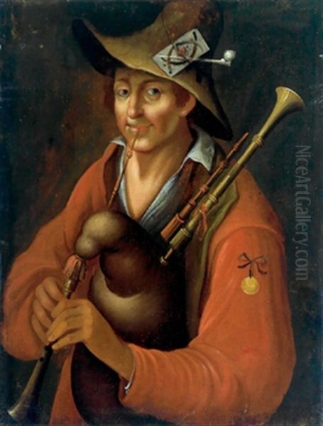 Giovane Zampognaro Oil Painting by Giacomo Francesco Cipper