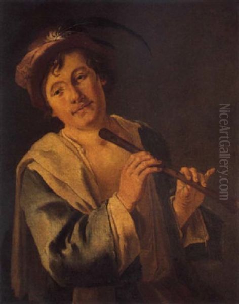 Musico Oil Painting by Giacomo Francesco Cipper