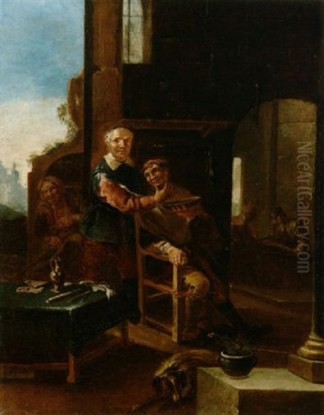 Il Barbiere Oil Painting by Giacomo Francesco Cipper