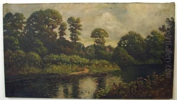 Mapledurhan-thames, England Oil Painting by William Livingstone Anderson