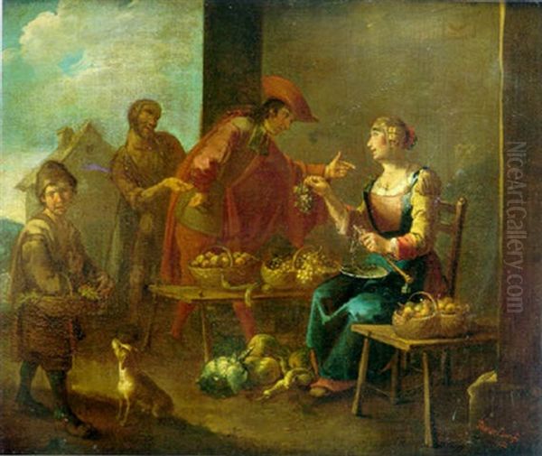 Vendedora De Frutas Oil Painting by Giacomo Francesco Cipper