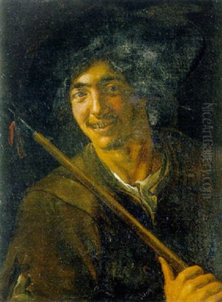 Contadino Sorridente Oil Painting by Giacomo Francesco Cipper