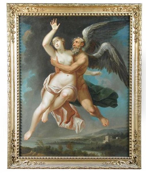 The Rape Of Oreithya By Boreas Oil Painting by Giovanni Battista Cipriani