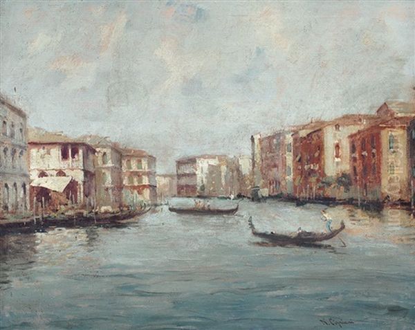 Venezia Oil Painting by Nazzareno Cipriani