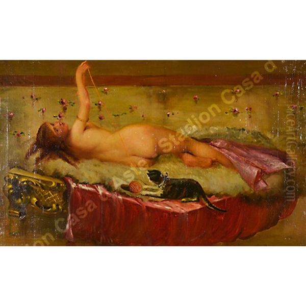 Nudo Disteso Oil Painting by Nazzareno Cipriani