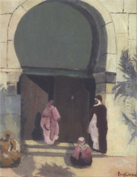 Personnages Devant La Porte by Paul Cirou