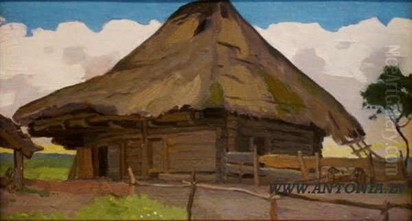 The Old Granary Oil Painting by Ansis Cirulis