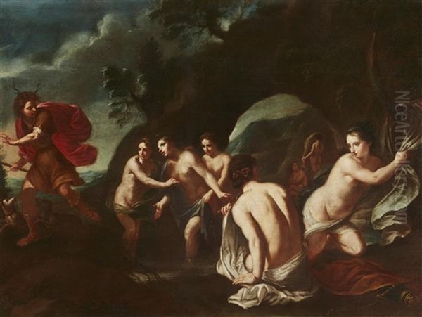 Diana And Actaeon Oil Painting by Pier Francesco Cittadini