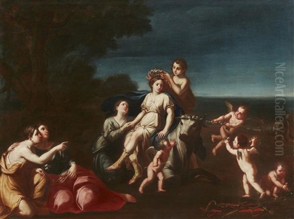 The Rape Of Europa Oil Painting by Pier Francesco Cittadini