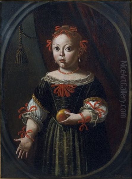 Portrait De Jeune Fille Oil Painting by Pier Francesco Cittadini