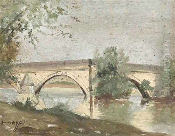 Bridge Oil Painting by Hayri Cizel