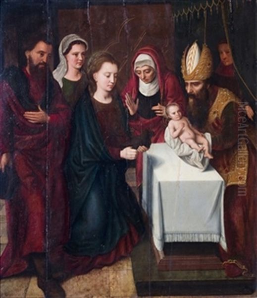 Presentacion De Jesus En El Templo Oil Painting by Pieter Claeissins the Elder