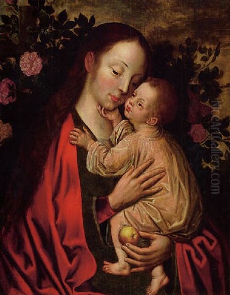 Maria Met Kind Oil Painting by Pieter Claeissins the Elder