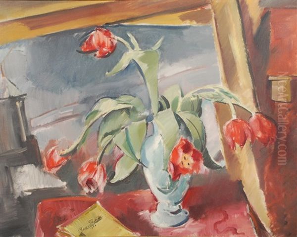 Vase De Tulipes by Albert Claes-Thobois