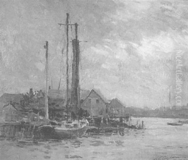 Gloucester Oil Painting by Joseph Conover Claghorn