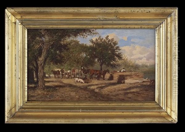 Sawmill Near Madisonville Oil Painting by Richard Clague