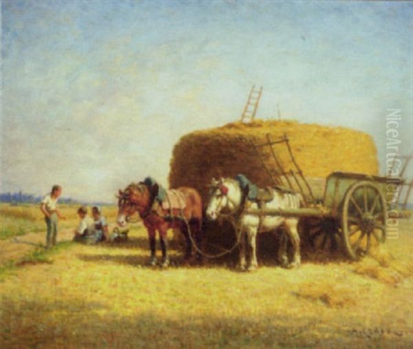 Moisson Oil Painting by Charles H. Clair