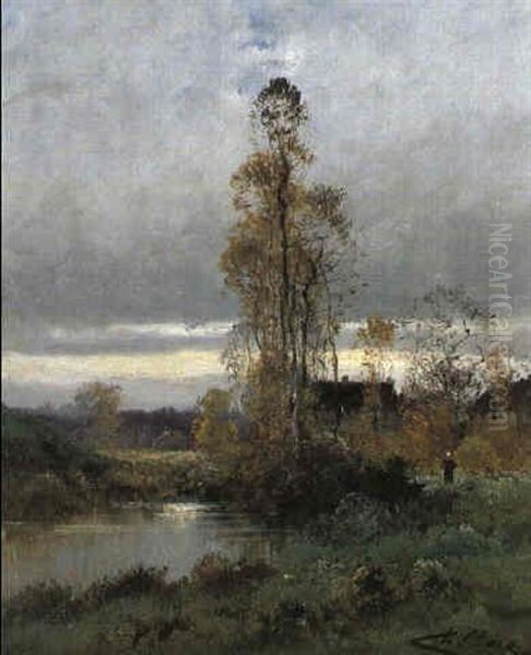 Am Dorfrand Oil Painting by Charles H. Clair