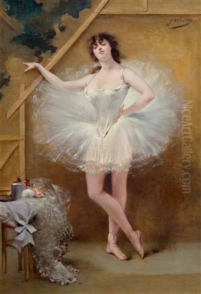 Portrait Of The Dancer Virginia Zucchi Oil Painting by Georges Jules Victor Clairin