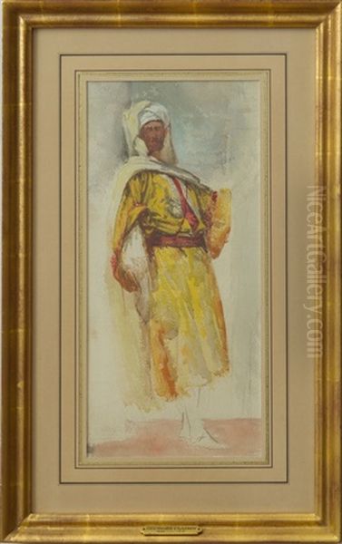 A Bedouin Figure Oil Painting by Georges Jules Victor Clairin