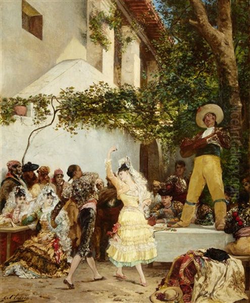 The Flamenco Oil Painting by Georges Jules Victor Clairin