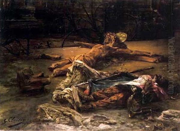 Souvenir De 1914 Oil Painting by Georges Jules Victor Clairin