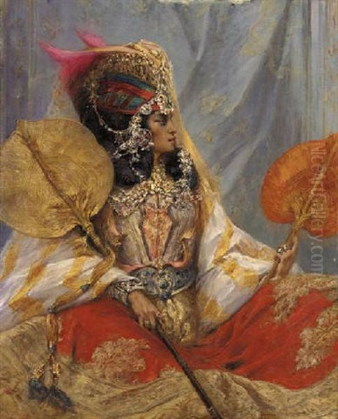 Ouled Nail Woman Oil Painting by Georges Jules Victor Clairin