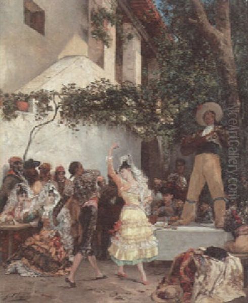 The Spanish Dancers Oil Painting by Georges Jules Victor Clairin