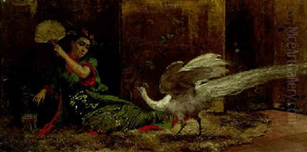 Une Japonnaise Oil Painting by Georges Jules Victor Clairin