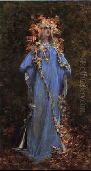 Ophelie Oil Painting by Georges Jules Victor Clairin