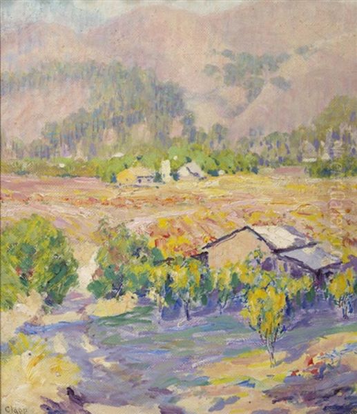 Carmel Valley Farm Oil Painting by William Henry Clapp