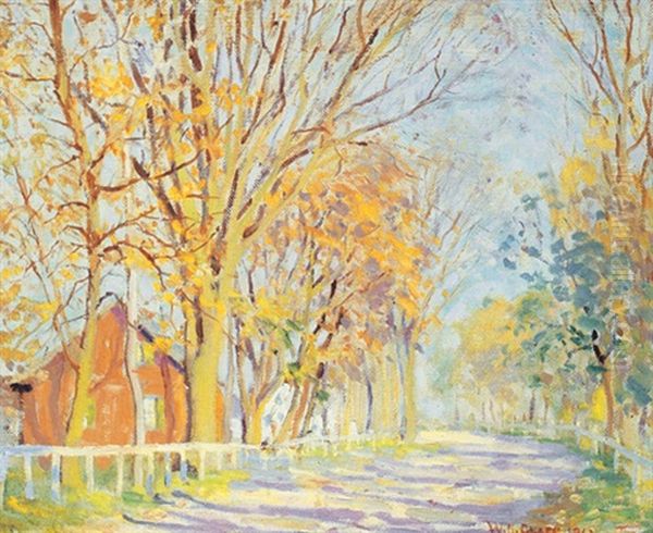 Autumn Road, St. Eustace Oil Painting by William Henry Clapp