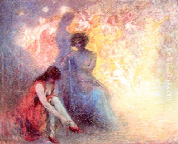 Dancers In Celebration Oil Painting by William Henry Clapp