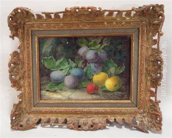 Two Still Lifes With Fruit Oil Painting by Oliver Clare