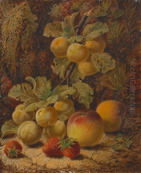 Fruchtestillleben (pair) Oil Painting by Oliver Clare