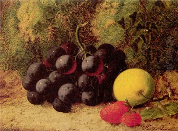 Bodegon De Ciruelas, Uvas Y Peritas Oil Painting by Vincent Clare