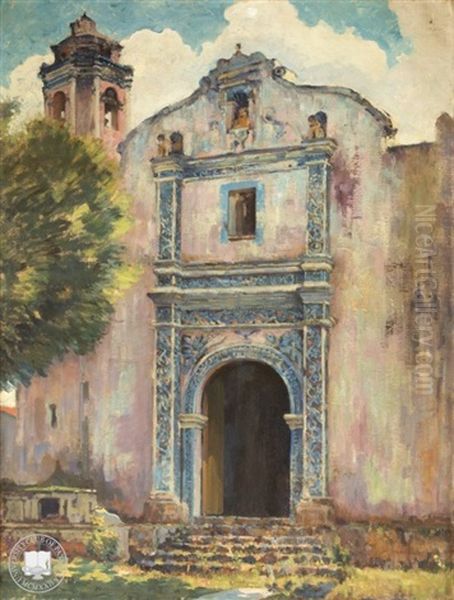 Colonade Oil Painting by Alson Skinner Clark