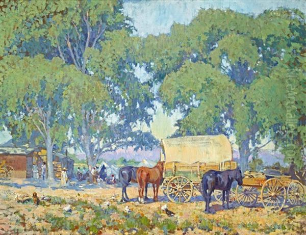 The Fruit Pickers, Oil Painting by Alson Skinner Clark